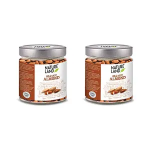 Natureland Organics Almonds 250 gm (Pack of 2) - Total 500 Gm