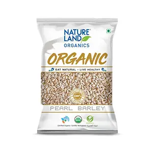 NATURELAND ORGANICS Pearl Barley 500 Gm (Pack of 5) - Organic Barley