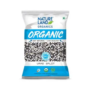 Natureland Organics Urad Chilka / Split 500 Gm - Organic Healthy Pulses