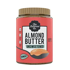 The Butternut Co. Almond Butter Unsweetened Crunchy 1KG (No Added Sugar Vegan High Protein Keto)