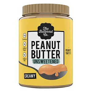 The Butternut Co. Peanut Butter Unsweetened Creamy 1KG (No Added Sugar Vegan High Protein Keto)