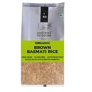Organic Brown Basmati Rice - Indian whole Grain1 KG (35.27 OZ)