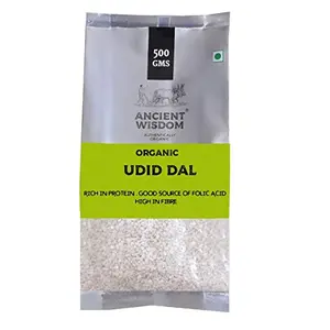 Organic Urad Dal (Split White Gram) - Indian Pulses 500 GM (17.64 OZ)
