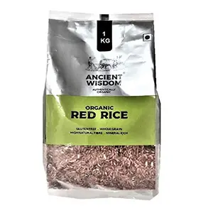 Organic Red Rice - Indian whole Grain 1 KG (35.27 OZ)