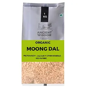 Organic Moong / Split Green gram - Indian Pulses 1 KG (35.27 OZ)