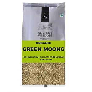 Organic Green Moong / Split Green gram - Indian Pulses 1 KG (35.27 OZ)