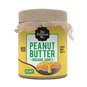 The Butternut Co. Peanut Butter Organic Honey 200 gm (No Refined Sugar Dairy Free 100% Natural)