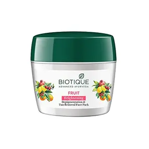 Biotique Fruit Brightening Depigmentation & Tan Removal Face Pack For All Skin Types 235ml