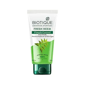 Biotique Fresh Neem Pimple Control Face Wash Prevents Pimples For All Skin Types 150ml