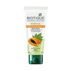 Biotique Papaya Deep Cleanse Face Wash For Visibly Glowing Skin All Skin Types 2x100ml