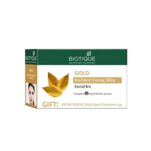Biotique Gold Radiant Youth Skin Facial kit Complete 6 Step Facial Kit 65g