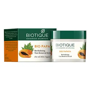 Biotique Papaya Tan Removal Brightening & Revitalizing Face Scrub For All Skin Types 75 gm