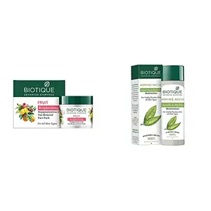 Biotique Bio Fruit Whitening And Depigmentation & Tan Removal Face Pack 75g And Biotique Morning Nectar Flawless Skin Lotion for All Skin Types 190ml