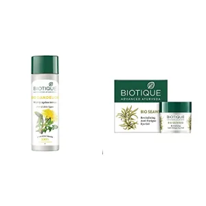 Biotique Bio Dandelion Visibly Ageless Serum 190ml And Biotique Bio Seaweed Revitalizing Anti Fatigue Eye Gel 15g