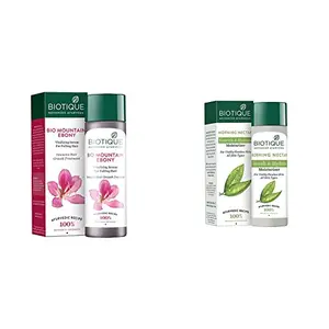Biotique Bio Mountain Ebony Vitalizing Serum For Falling Hair Intensive Hair Growth Treatment 120ML And Biotique Morning Nectar Flawless Skin Lotion for All Skin Types 190ml