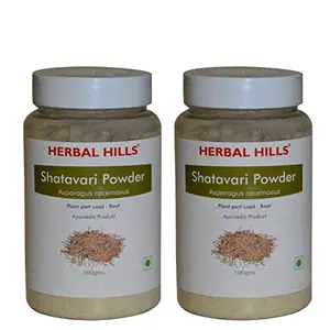 HERBAL HILLS Shatavari Powder - 100g Each (Pack of 2) Bottle