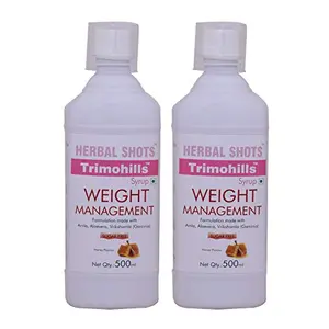 HERBAL HILLS Shots Trimohills Syrup 500 ml (Pack of 2)