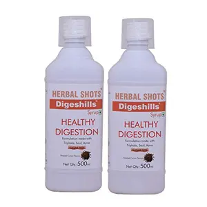 HERBAL HILLS Herbal Shots Digeshills Syrup -500 ml - Pack of 2