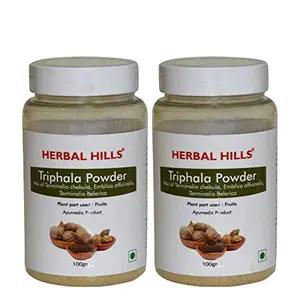 HERBAL HILLS Triphala Powder - 100g Each Bottle (Pack of 2)