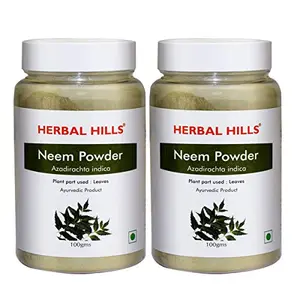 HERBAL HILLS Neem Powder | Neem Leaves Powder 100g (Pack of 2)