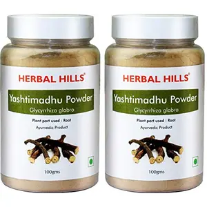 HERBAL HILLS Yashtimadhu Powder - 100 g (Pack of 2)