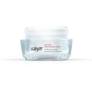 Kaya Anytime Moisturising Cream | Enriched With Shea Butter | Daily Use Cream | Lightweight Moisturizer | 24 Hours Hydration | All Skin Types | 50ml