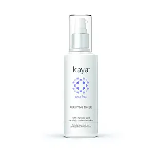Kaya Acne Free Purifying Toner | Alcohol Free Toner With Niacinamide | Acne Prone Skin | Gentle Exfoliation | Clears Acne & Pimples | For Oily & Combination Skin | 100ml