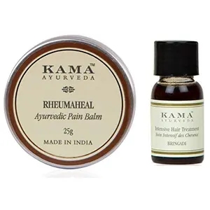 Kama Ayurveda Rheumaheal Ayurvedic painn Balm 25g Bringadi Intensive Hair Treatment 8ml Combo