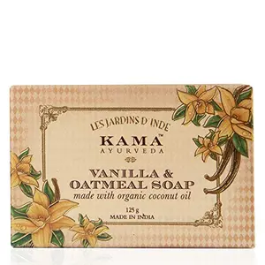 Vanila and Oatmeal Soap with Organic Coconut Rice Bran and Castor Oils 125g