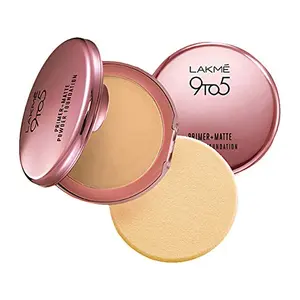 Lakme 9 to 5 Primer with Matte Powder Foundation Compact Ivory Cream 9g