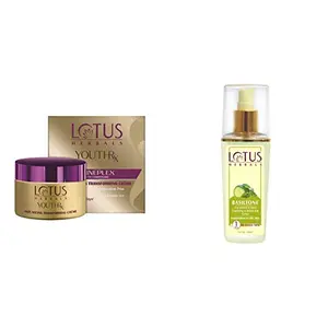 Lotus Herbals Youthrx Anti-Ageing Tranforming Creme 50g & Herbals Basiltone Cucumber Basil Clarifying And Balancing Toner 100ml Combo