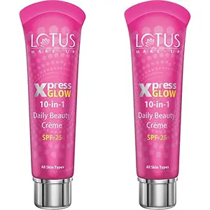 Lotus Make-up Xpress Glow 10 in 1 Daily Beauty Cream Royal PearlÂ | SPF 25 | 30g And Lotus Makeup Xpress Glow 10 In 1 Daily Beauty Cream Bright Angel SPF 25 30g