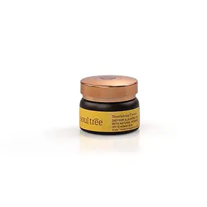 SoulTree Nourishing Face Cream - Saffron & Almond Oil with Natural Vitamin-E - For Dry to Normal Skin Boosts Radiance - 25g