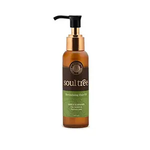 SoulTree Revitalising Hair Oil With Amla & Brahmi for thicker and darker hair 120ml