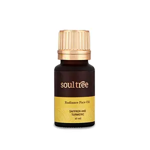 SoulTree Radiance Face Oil with Saffron & Turmeric - Boosts Natural Glow Hydrates & Nourishes Dull Skin - 10ml
