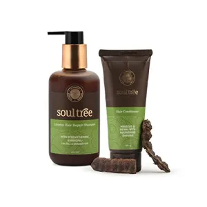 SoulTree Licorice Hair Repair Shampoo 250ml with Hibiscus Hair Conditioner 100gm - Value Pack