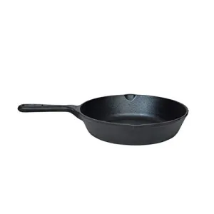 Embassy Cast Iron Skillet/Frying Pan 8 Inches Pre-Seasoned Cookware Made in India Black