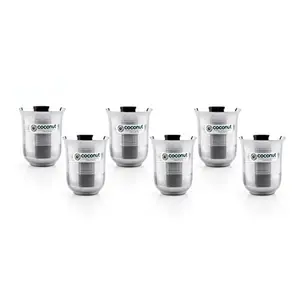 Coconut Stainless Steel Glasses - Set of 6 - Capacity -350ML Each Glass