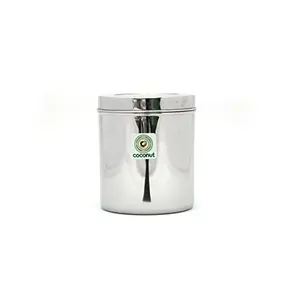 Coconut Stainless Steel Container/Storage/Deep Dabba - 1 Qty - Diameter - 12 cm - Capacity (750 ML)