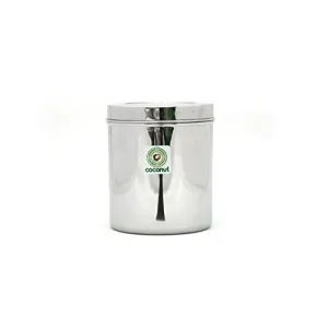 Coconut Stainless Steel Container/Storage/Deep Dabba - 1 Qty - Diameter - 20 cm - Capacity (4000 ML)