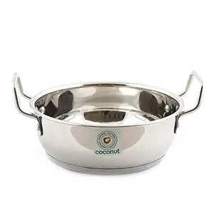 Coconut Induction Base Stainless Steel Capsulated Kadai for Multipurpose - 1000ML- (Diameter- 20Cm) - 1 Unit