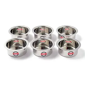 Embassy Stainless Steel Coffee Dabara/Katori/Cup Size 1 100 ml Pack of 6