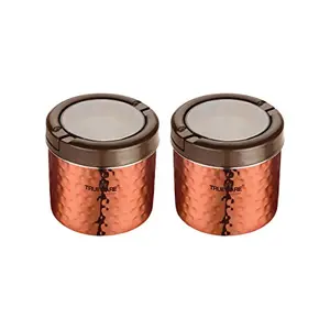 Trueware Stainless Steel Kitchen Canister Set - 500ml Set of 2 Pcs Copper