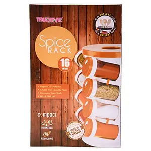 Trueware Spice Rack with Spice Shaker 17-Piece