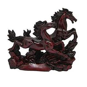 Two Running Horses Showpiece - Red
