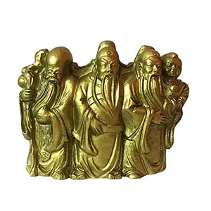 Fuk LUK Sau for Wealth and Happiness - Brass