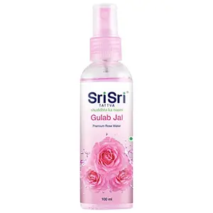 Sri Sri Tattva Gulab Jal 100ml (Pack of 6) - Pure Rose Water Mist for Hydrated Glowing Skin - Premium Toner & Cleanser for Soft Smooth Skin - Alcohol Artificial Fragrance & Preservative Free