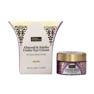 Bipha Ayurveda Under Eye Cream with Almond & Jojoba 100% Natural Unique Herbal Blends Parben Free Fragrance Free For All Skin Types Reduce Dark Circles 10ml