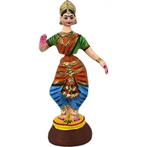 Tanjore Lady Bharatanatyam Dancing Golu Doll