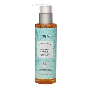 Mantra Herbal Authentic Ayurveda Holy Basil And Arjuna Kapha Body Wash for Oily Skin (250 ml) | Free Rose Hydrating Body Wash | 30ml